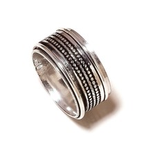 Meditation Spinner 925 Silver Overlay Handmade Artisan Crafted Band Ring... - £7.04 GBP