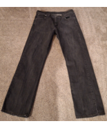 Levi’s 569 Jeans Mens 34x34(33) Black Denim Loose Fit Straight Leg Baggy... - $24.25