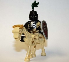 Skeleton Knight (J) with Horse animal Building Minifigure Bricks US - $8.25