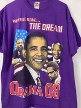 Vintage Obama T Shirt Black President Election Politics Double Side Tee Men 2XL - £19.97 GBP