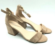 Reaction Kenneth Cole Holly Sandals Block Heel Ankle Strap Faux Suede Be... - $19.24
