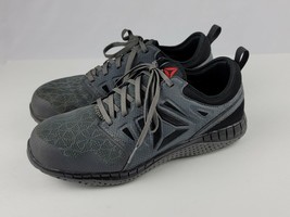 Reebok RB4252 ZPrint Gray EH Steel Toe Lace-Up Work Sneaker Shoes Men&#39;s 10M VGC - £44.52 GBP