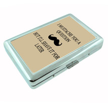 Cool Mustache D1 Silver Metal Cigarette Case RFID Protection - £13.41 GBP