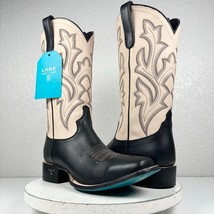 NEW Lane Saratoga Black Cowboy Boots Womens 11 Leather Western Wear Square Toe - £190.54 GBP