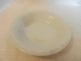 White Ceramic Cereal Soup Bowl From Gibson Embossed Fruit Design - $30.00