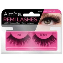 Almine 100% Remi Human Hair Eyelashes - Lightweight - Easy Application - *#16* - £1.96 GBP