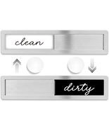 Stainless Steel Dishwasher Magnet Clean Dirty Sign - Clean/Dirty Magneti... - $23.06