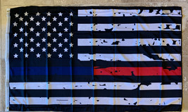 Us Police Fire Memorial Vintage Usa Premium 100D Woven 3X5 3&#39;X5&#39; Flag Rough Tex - £12.63 GBP