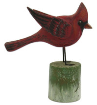 Hand Carved Cardinal - Pennsylvania Dutch Usa Wood Folk Art Bird - Ben Hoover - £318.77 GBP