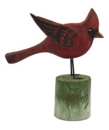HAND CARVED CARDINAL - Pennsylvania Dutch USA Wood Folk Art Bird - Ben H... - £316.35 GBP
