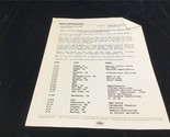 Blind Melon 1992 Press Kit MTV&#39;s 120 Minutes Tour  Tour Dates Sheet - £7.84 GBP