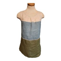 August Silk Top Womens Size Medium Linen  Sleeveless Tunic Top  - £14.15 GBP