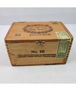 Hoyo of Monterrey Excalibur Cigar Box Wood 7x4x4 Inch EMPTY Tobacciana - $22.62