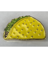 Rare TACO ENAMEL Lapel PIN Emoji Galactic Mexican Food POP Bell 1.5&quot; x 1&quot; - $12.99