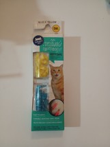 Whisker City Kitty Caps 40ct SML Yellow &amp; Blue Sparkle For Cats 6-8lbs - $7.82