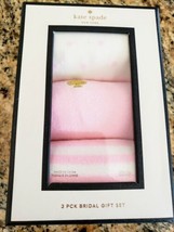 kate spade 3 Pk Socks Bridal Gift Set Size 9-11 Pink, Cream Striped Dots... - $18.99