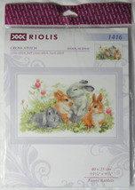 Riolis Counted Cross Stitch FUNNY RABBITS spring bunnies - £22.33 GBP