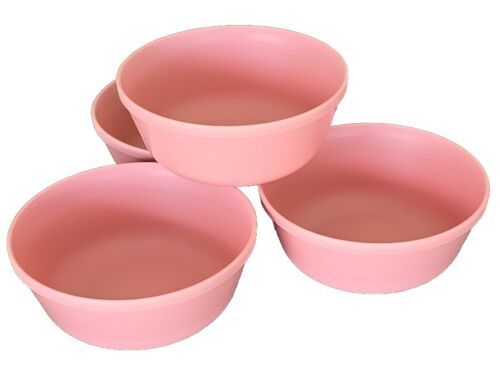 Four (4) ~ Pillowfort™ ~ Round ~ MAUVE Color ~ Stackable ~ Plastic ~ 15 ... - $18.70