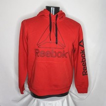 Men&#39;s Hoodie Reebok Fleece Hoodie Sweatshirt for Men Red Medium - £11.27 GBP