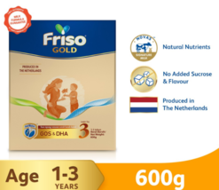 Friso Gold Step 3 Milk Formula 100% Authentic Guarantee 600g New Improved - £39.95 GBP