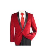 Mens Adolfo Velvet Dinner Jacket Shawl Satin Stage singer 3016J Christma... - $137.52 CAD