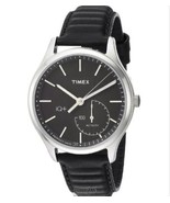 Timex Men&#39;s TW2P93200 IQ+ Move Activity Tracker Black Leather Strap Smar... - £43.90 GBP