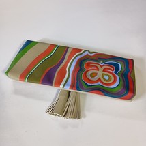 Faux Leather Clutch Cosmetics Bag  With Tassels Multicolor pattern - $286.39 MXN