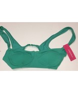 Xhilaration Green W/ Interesting Stitch Pattern Swimsuit Top Size M(4-6) - $11.44