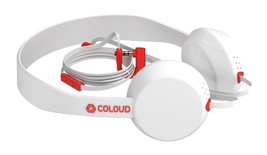 Coloud Knock Blocks White/Red Corded Headphones - $34.95