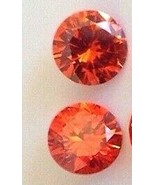CUBIC ZIRCONIA RED 6 x 3.4 X MM ROUND LOOSE STONE  - £3.93 GBP