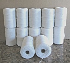 12 Natural Spools 8/4 Poly/Cotton Loom Weaving Rag Rug Carpet Warp Yarn String - £78.23 GBP