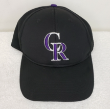 Colorado Rockies MLB OC Sports Hat Cap Solid Black / CR Logo Team Adjustable  - £6.57 GBP