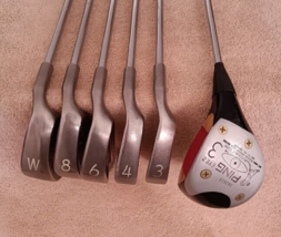 Tz Golf - Vintage Rare Ping Eye2 Sunday Set 3 Wood, Gold Dot 3,4,6,8,W Irons Rh - $120.27