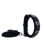 Shwaan Studded With Star &amp; Crystals, Leather Dog Collar Fashion Pet Coll... - $82.04 CAD