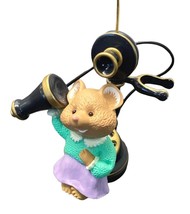 Hallmark Christmas Tree Ornament Mouse on Telephone 2.5 Inch Hello Hello 1999 - £7.93 GBP