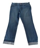 NYDJ Stone Wash Cropped Cuffed Jeans Sz 16 - $33.24