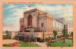 Municipal Auditorium Long Beach California Postcard 1943 - £8.73 GBP