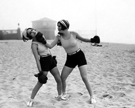 Joan Crawford and Dorothy Sebastian punching in boxing match on beach 16x20 Canv - $69.99