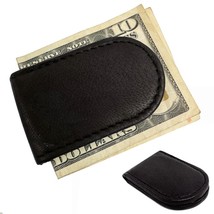 Genuine Leather Magnetic Money Clip Brown Thin Slim Holder Money Card Id... - £17.29 GBP