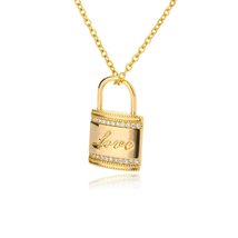 Love Heart Lock Necklace For Women Stainless Steel Gold Chain Padlock Pe... - £19.87 GBP