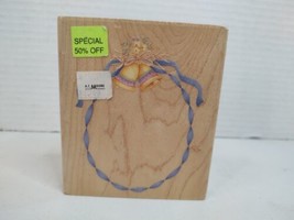 Debbie Mumm Inkadinkado Rubber Wood Back Single Stamp Wedding Bells Border - $11.30