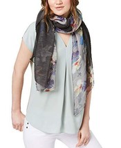 Cejon Womens Ombre Bloom Chiffon Orchid Bloom Scarf One Size - $30.24