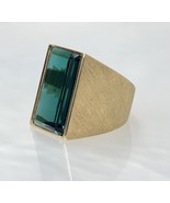 18K Yellow Gold Vintage Green Tourmaline Ring - £10,691.29 GBP