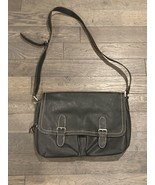 Liz Claiborne Black Faux Leather Laptop Bag Briefcase Purse Handbag 16x12x5 - $23.57 CAD