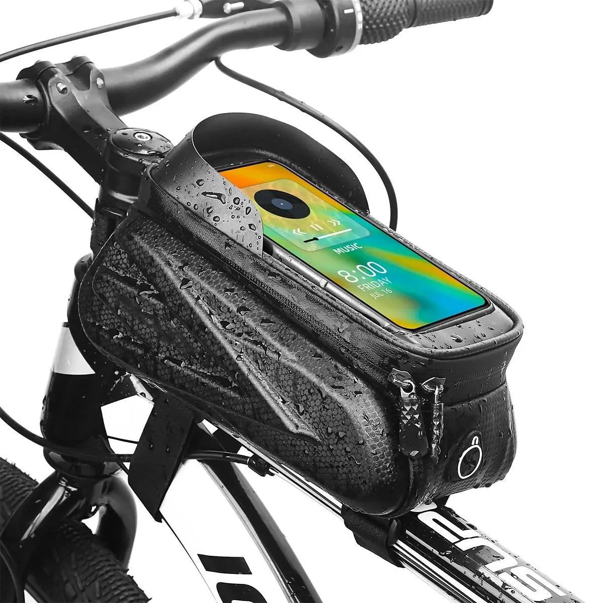 Rainproof Bike Bag Bicycle  Front Cell Phone holder with Touchscreen  Top  Cycli - £51.72 GBP