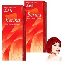 2 X Berina A23 Bright Red Hair Colour Permanent Cream Hair Dye 2 Boxes - $23.99