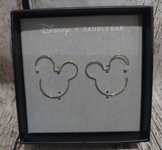 Disney x BAUBLEBAR Earrings - Mickey Mouse Icon 18K Gold Plated Hoops NEW - £17.40 GBP