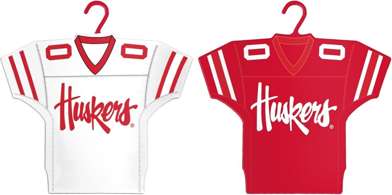 Nebraska Cornhuskers Football Home & Away Jersey Ornament, 2-Pack Gift Set.NEW