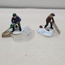 DEPT 56 BLUE STAR ICE HARVESTERS New England Village Series Set of 2 #56... - £11.73 GBP