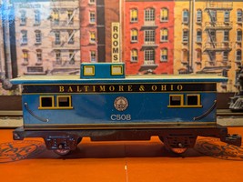 Marx Trains Used  # C508  7 INCH  Metal  Baltimore &amp; Ohio Caboose  Cut Out - $20.00